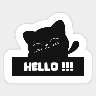 Hello cat Sticker